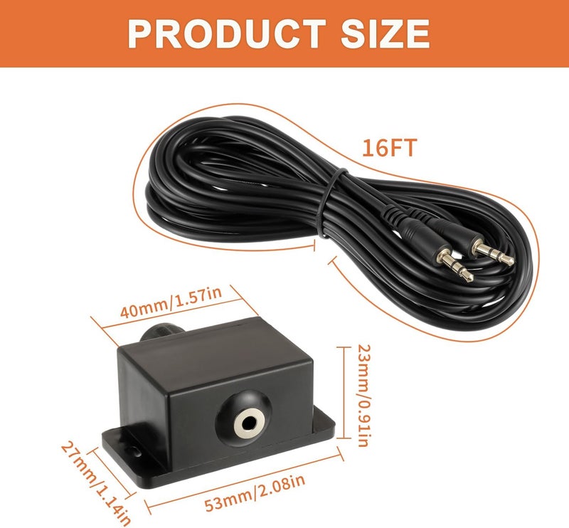 JAMHER Universal Car Amplifier Level Controller Car Audio Control Knob Sub Amp Volume Control Cable with 3.5mm Wire for Car Motorcycle Speakers Home Theater - Image 2